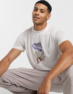 Футболка с цветочным принтом ASOS DESIGN-Белый