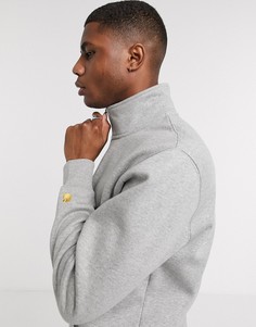 Серый свитшот с короткой молнией Carhartt WIP