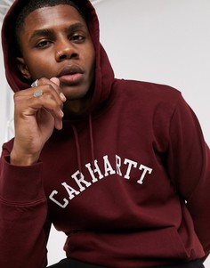 Бордовый худи с логотипом в университетском стиле Carhartt WIP-Красный