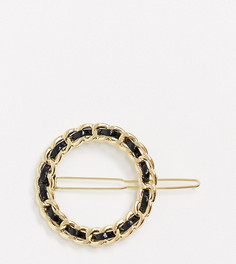 Эксклюзивная заколка для волос с отделкой в виде цепочки DesignB London-Серебряный