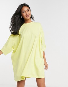 Желтое платье-футболка ASOS DESIGN-Желтый