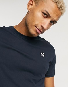 Черная футболка с вышивкой Burton Menswear-Черный