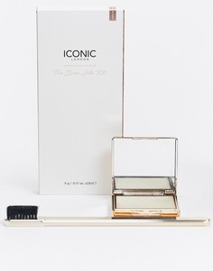 Набор средств для придания формы бровям Iconic London - Silk & Brush-Бесцветный