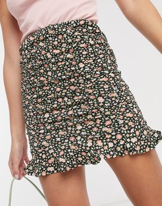 Мини-юбка с цветочным принтом ASOS DESIGN-Мульти
