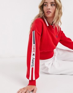 Красный свитшот с логотипом Tommy Jeans