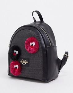 Черный рюкзак с аппликацией Love Moschino