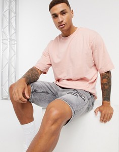 Розовая футболка oversized River Island-Розовый