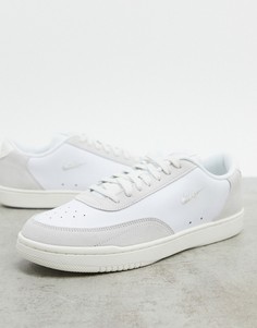 Белые кожаные кроссовки с контрастной отделкой Nike Court Vintage Premium-Белый