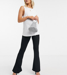 Черные расклешенные брюки в рубчик Missguided Maternity-Черный