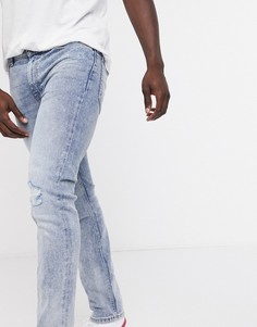 Зеленые узкие джинсы Burton Menswear-Синий