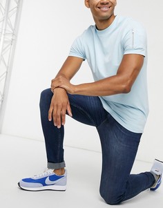 Синие супероблегающие джинсы из органического хлопка Burton Menswear-Синий