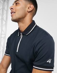 Темно-синее поло Burton Menswear MB Collection-Темно-синий