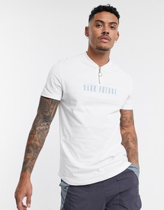 Футболка с молнией и логотипом ASOS Dark Future-Белый