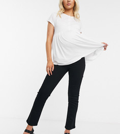 Черные узкие джинсы с завышенной талией ASOS DESIGN Maternity Sassy-Черный
