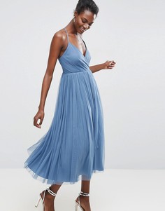 Платье миди из тюля ASOS-Мульти
