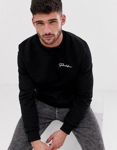 Черный свитшот с вышивкой "Prolific" River Island