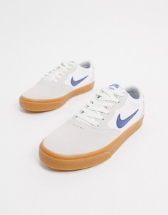 Замшевые кроссовки Nike SB Chron SLR-Бежевый