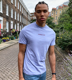 Лавандовая футболка с принтом ASOS DESIGN Tall-Фиолетовый