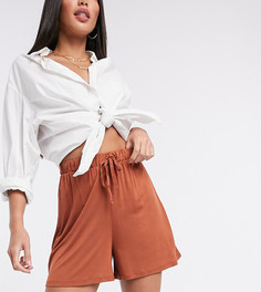 Шорты с кулиской ASOS DESIGN Tall-Коричневый