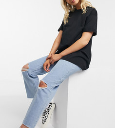 Черная свободная футболка с отворотами ASOS DESIGN Maternity-Черный