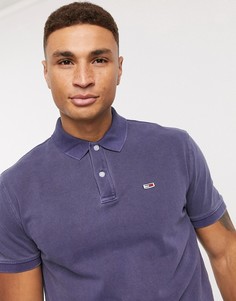 Окрашенная футболка-поло Tommy Jeans-Темно-синий