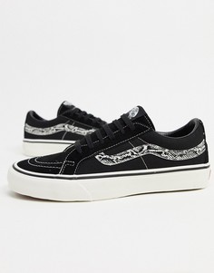 Черные низкие кеды со змеиным принтом Vans UA Reissue Old Skool-Черный