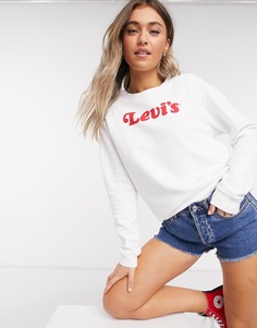 Серый свободный свитшот с круглым вырезом и логотипом Levis Levis®