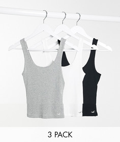 Набор из 3 базовых маек Hollister-Мульти