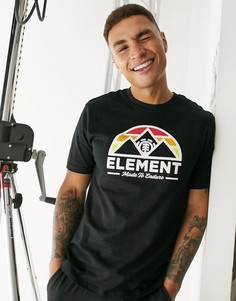 Черная футболка с принтом Element-Черный
