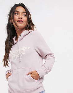 Розовое худи с логотипом Abercrombie & Fitch-Розовый