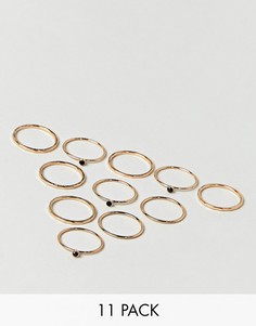 Составные кольца с черным камнем ALDO-Золотой