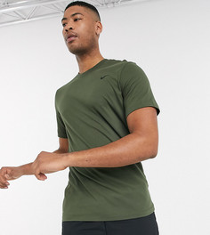 Футболка цвета хаки Nike Training Tall-Зеленый