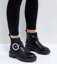 Ботинки с пряжками River Island-Черный