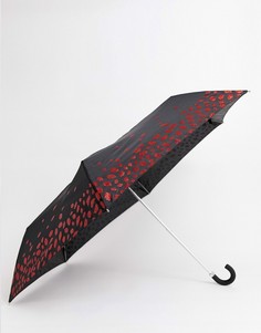 Зонт с отделкой блестками Lulu Guiness-Черный
