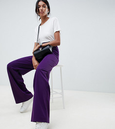 Брюки с широкими штанинами и складками ASOS DESIGN Tall-Фиолетовый