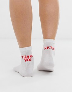 Носки с принтом ASOS DESIGN-Белый