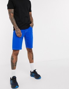 Ярко-синие узкие джинсовые шорты ASOS DESIGN-Синий
