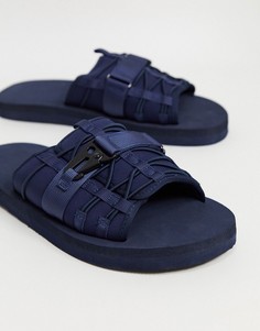 Темно-синие шлепанцы ASOS DESIGN-Фиолетовый