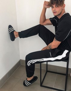 Черные джоггеры со вставками adidas Originals-Черный