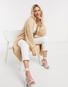 Кардиган макси ASOS DESIGN-Светло-бежевый