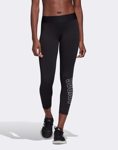 Черные укороченные леггинсы adidas Training-Черный