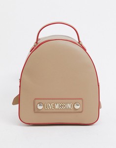 Бежевый рюкзак с платком Love Moschino-Кремовый