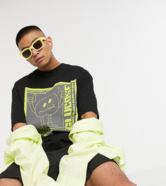 Футболка в стиле oversized с принтом COLLUSION-Белый