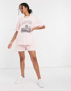 Розовые шорты-джоггеры от комплекта одежды для дома ASOS DESIGN-Розовый