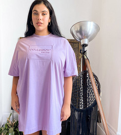Лавандовое платье-футболка COLLUSION Plus-Фиолетовый