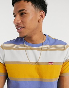 Золотисто-желтая футболка в полоску с логотипом Levis-Желтый Levis®