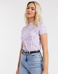Однотонная футболка с принтом тай-дай ASOS DESIGN-Фиолетовый