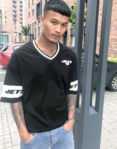 Свободная футболка с логотипом команды "Jets" ASOS DESIGN NFL-Черный