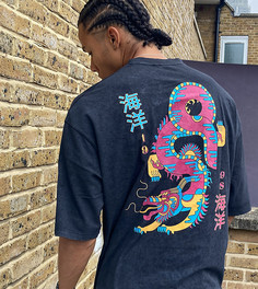 Oversized-футболка с принтом ASOS DESIGN Tall-Черный