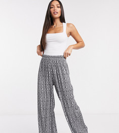Широкие брюки со звериным принтом ASOS DESIGN Tall-Мульти